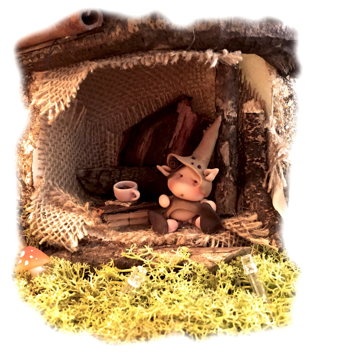 Mushroom Fairy House with light – The Little Dearies
